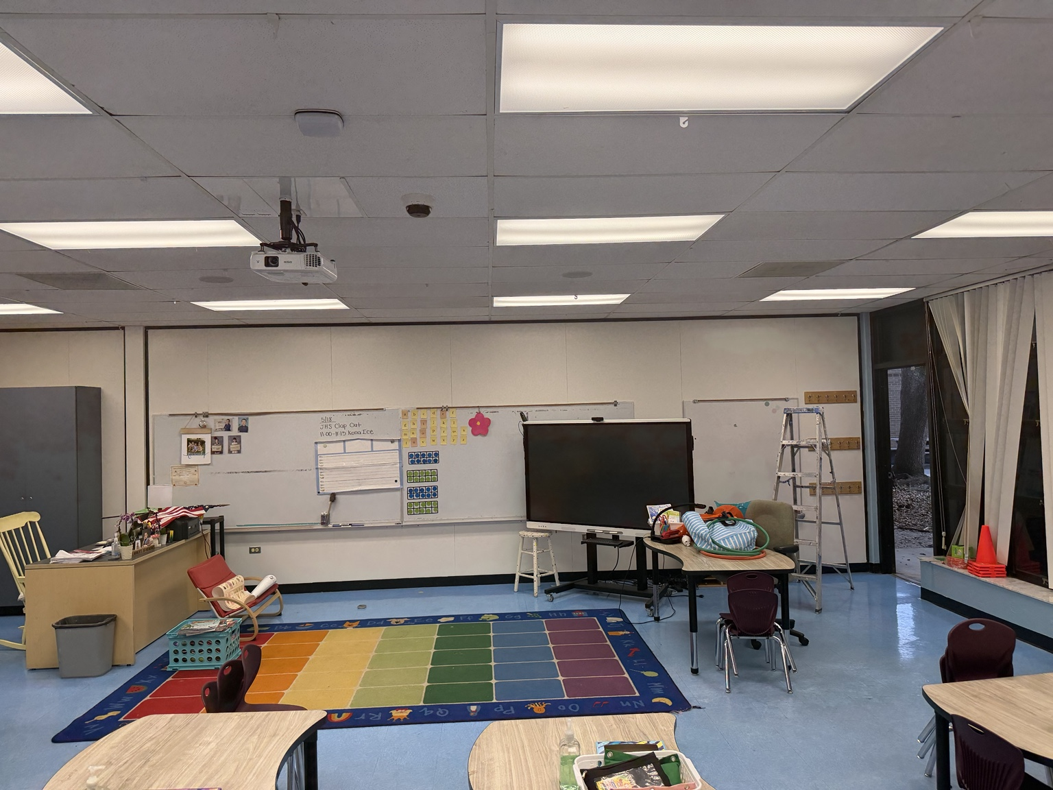 Elementary classroom interior repainted by Best Services Painting